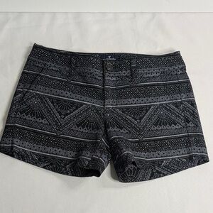 American Eagle Outfitters Black and Gray Geometric Shorts